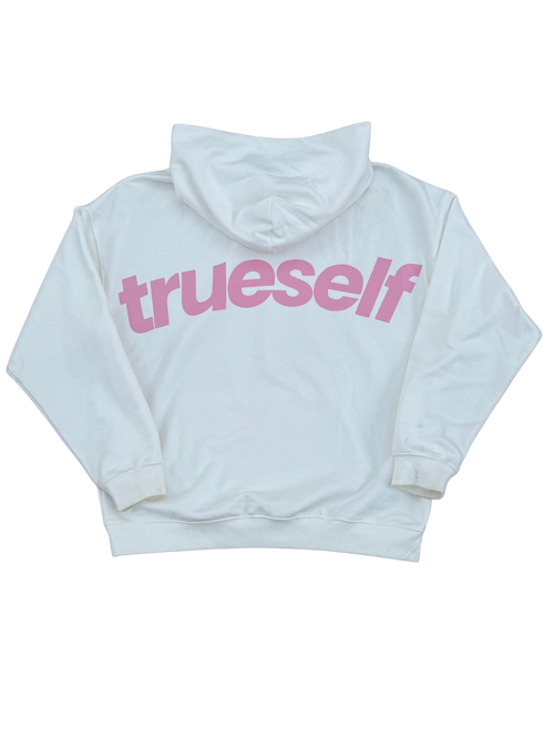 Trueself Hoodie - White/Pink